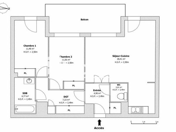 Location Appartement 3 pièces 70.35 m² - 4 RUE DES CEPAGES Gradignan 33170