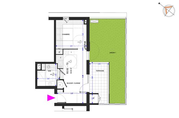 LA CIOTAT APPARTEMENT T2 NEUF AVEC TERRASSE ET JARDIN PRIVATIF