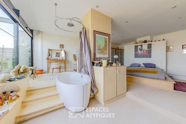 Loft grand standing avec studio indépendant et terrasse avec vue sur Rouen