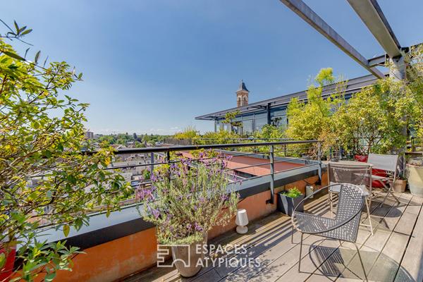 Loft grand standing avec studio indépendant et terrasse avec vue sur Rouen