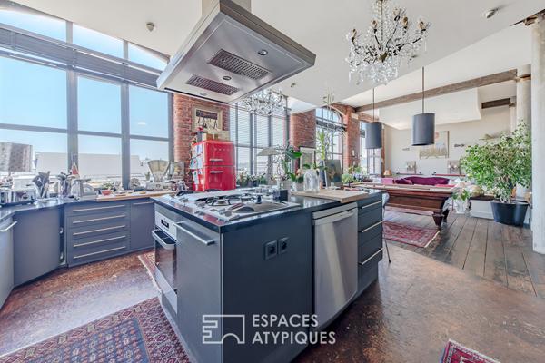 Loft grand standing avec studio indépendant et terrasse avec vue sur Rouen
