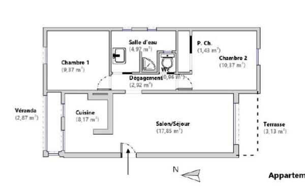 Appartement à vendre    3 pièces • 56,04 m2 Villeneuve-Loubet