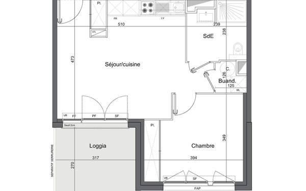 Appartement à vendre    2 pièces • 43,81 m2 Mérignac