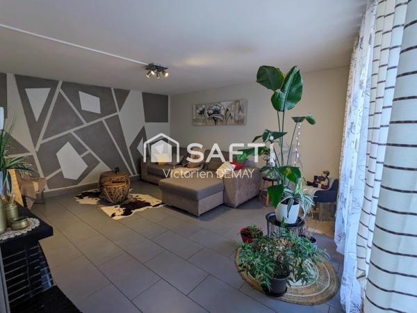 Maison en pierre 80 m², 2 ch., jardin + garage