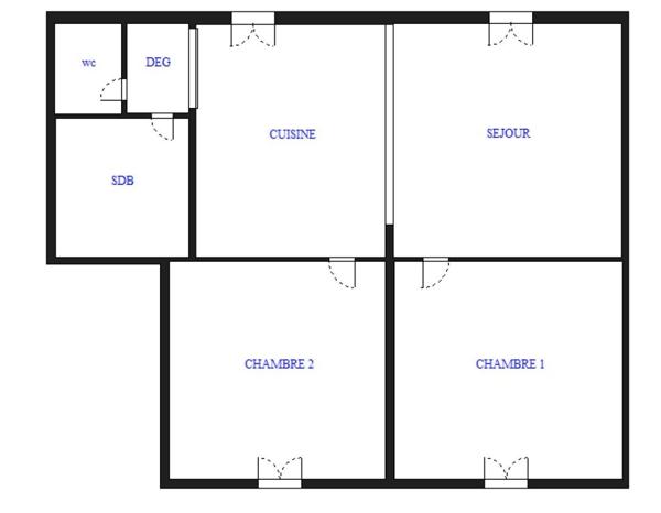 MOIRANS CENTRE-VILLE – T3 de 74m² -VENDU LOUÉ – BALCON ET CAVE