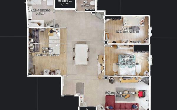 Appartement à vendre    4 pièces • 104,57 m2 Marly