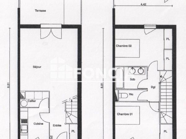 Location Maison 3 pièces 70.2 m² - 4BAT B 5 RUE HONORE DE BALZAC 24 26 RULES VERNE Saintes 17100