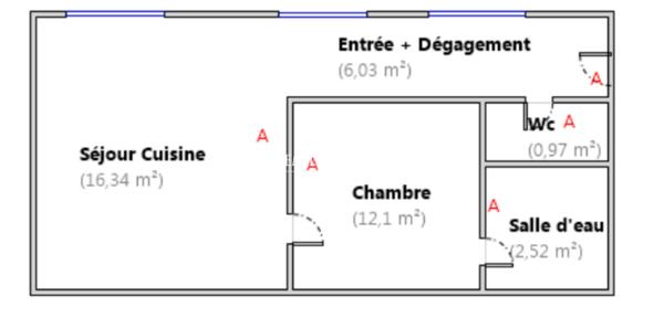 A vendre - Appartement  38  m²  - Paris - 75007 - Saint Germain des Près