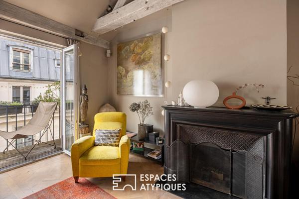 Duplex au dernier étage avec terrasse plein ciel et balcon