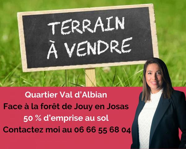 Terrain Saclay 285m2 Val d'Albian 50% emprise au sol possible