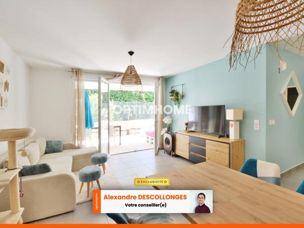 LATTES (34) – A vendre, Appartement 3 pièces de 58,80 m2 avec grande terrasse.