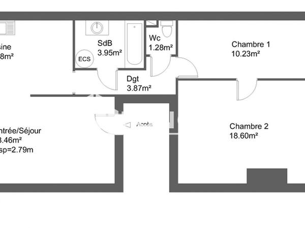 Location Appartement 3 pièces 68.47 m² - 113 RUE JEAN JAURES Rochefort 17300