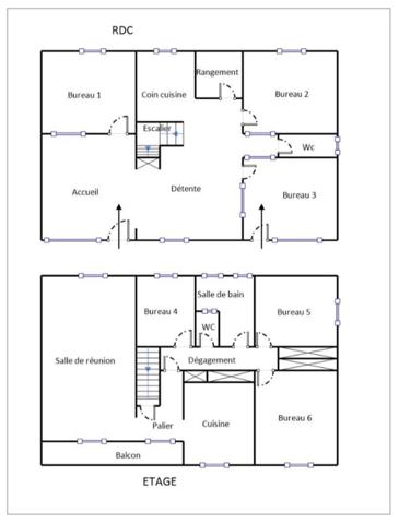 Immeuble bureaux & commercial avec Parking privé