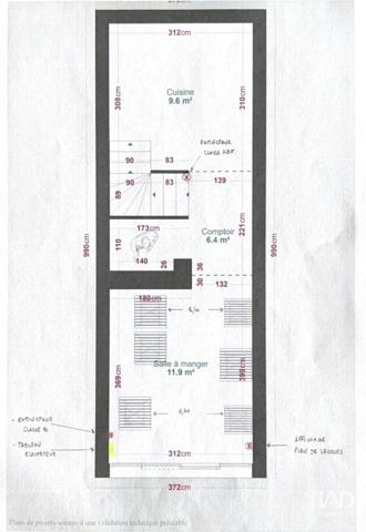 Restaurant à vendre 150 m² Créon
