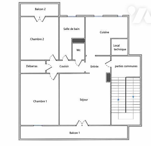Saint-Cyr-sur-Loire – Appt T3 avec balcon, parking et cave.
À deux pas des commerces et des écoles