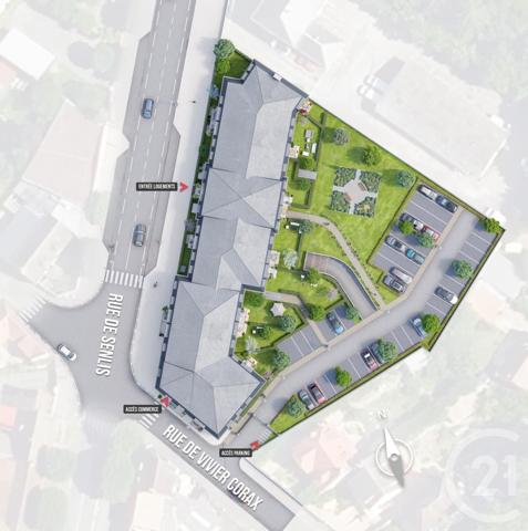 Appartement F3 à vendre  3 pièces - 60,87 m2 COMPIEGNE - 60