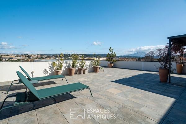 Toit-terrasse et vue Sainte-Victoire