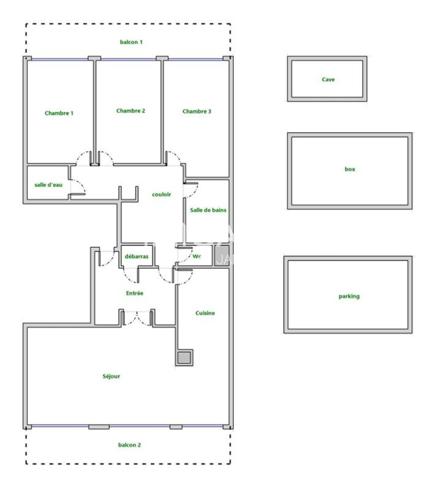 Entièrement refait, avec double balcon-terrasse