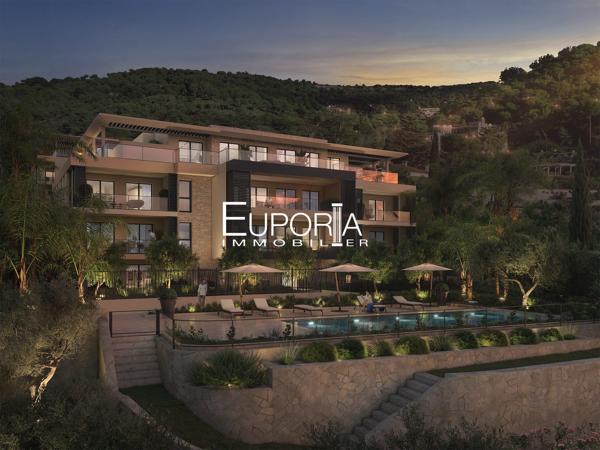 Appartement T3 78m2 avec terrasse et jardin de 94m2 - piscine dans la résidence vue mer