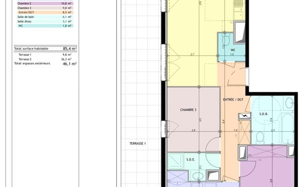 Appartement à vendre    4 pièces • 85,40 m2 Créteil