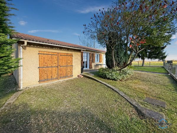 Dpt Gers (32), à vendre BARCELONNE DU GERS Maison de plain-pied T4 de 91m² habitables + grand garage sur 637m² de terrain, au calme