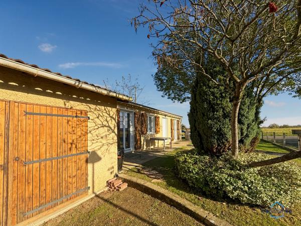 Dpt Gers (32), à vendre BARCELONNE DU GERS Maison de plain-pied T4 de 91m² habitables + grand garage sur 637m² de terrain, au calme