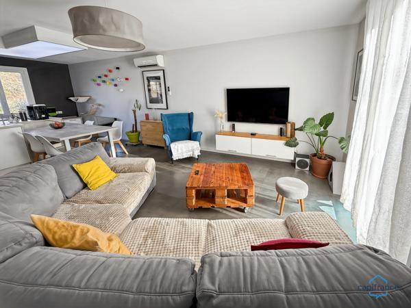 Dpt Gers (32), à vendre BARCELONNE DU GERS Maison de plain-pied T4 de 91m² habitables + grand garage sur 637m² de terrain, au calme