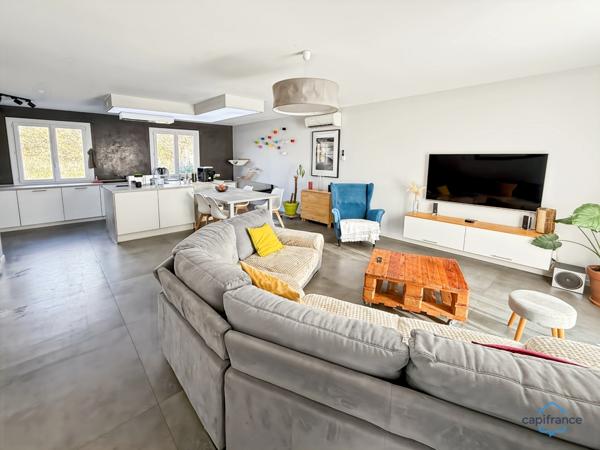 Dpt Gers (32), à vendre BARCELONNE DU GERS Maison de plain-pied T4 de 91m² habitables + grand garage sur 637m² de terrain, au calme