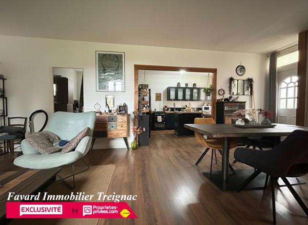 Maison Individuelle centre Treignac 85 m²  -  Jardin 1000m² - garage 110m²