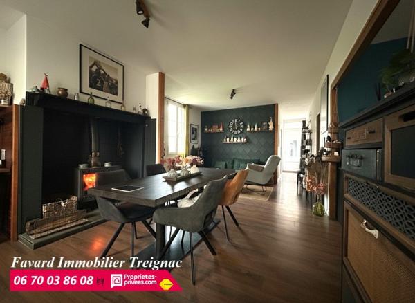 Maison Individuelle centre Treignac 85 m²  -  Jardin 1000m² - garage 110m²