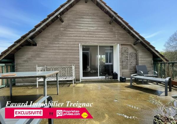 Maison Individuelle centre Treignac 85 m²  -  Jardin 1000m² - garage 110m²