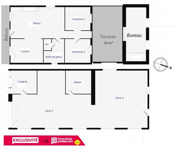 Maison Individuelle centre Treignac 85 m²  -  Jardin 1000m² - garage 110m²