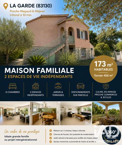 Maison à vendre 8 pièces 174 m² La Garde