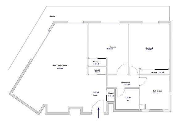 Appartement à vendre 3 pièces 65,2 m² Romainville