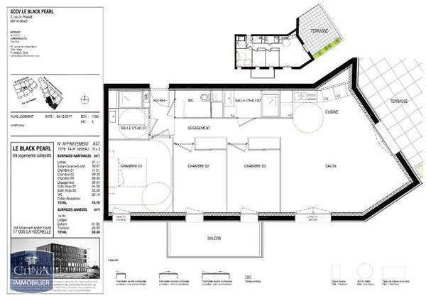 Location appartement 4 pièces de 78.76m²