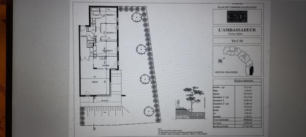 superbe appartement type 4 avec immense jardin privatif
