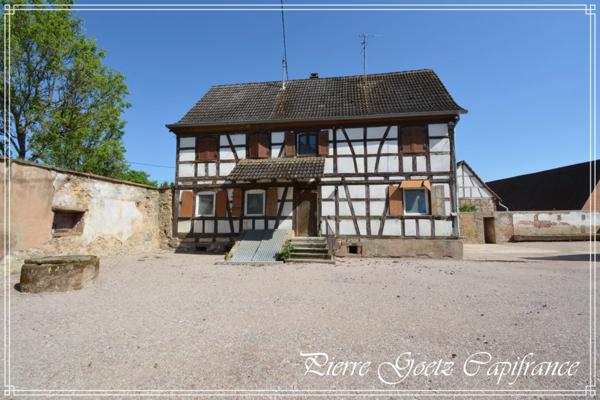 À vendre – Maison alsacienne de caractère à rénover avec terrain de 1062m² – Centre de Mommenheim (67)