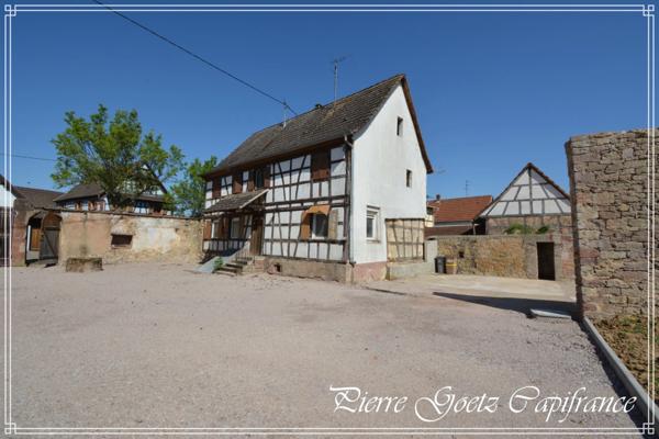 À vendre – Maison alsacienne de caractère à rénover avec terrain de 1062m² – Centre de Mommenheim (67)