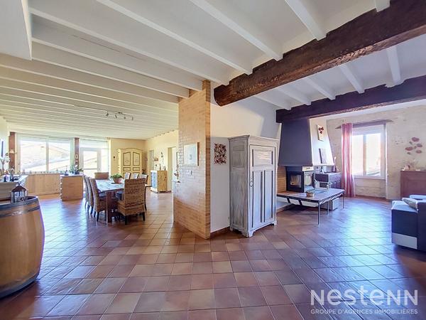 À vendre Maison de village en pierre de 216 m² avec deux appartements, cour, et garages