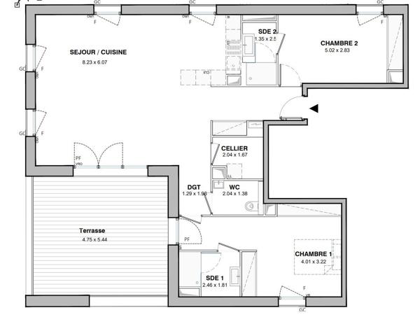 Appartement (neuf) à vendre 3 pièces 98 m² Montpellier