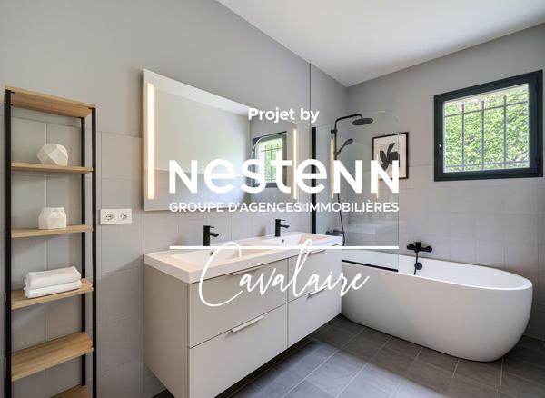 Opportunité ! Parc de Cavalaire, villa d'environ 140 m² avec vue mer sur un terrain piscinable d'environ 1400 m²