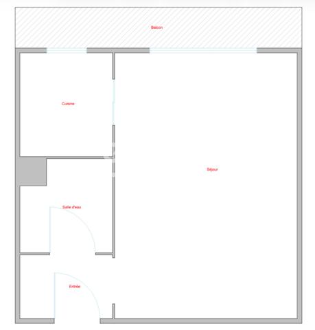 Studio 31,21 m2 -avec balcon - Paris 19ème.