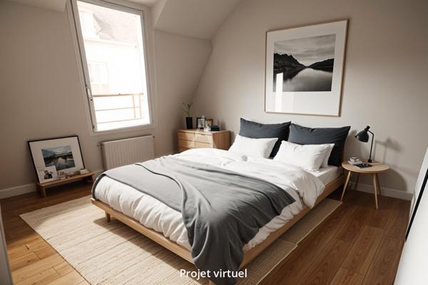 Appartement F3 lumineux avec balcon et parkings Chessy