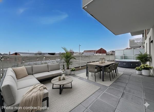 APPARTEMENT T3 - 70.60M² - 2 CHAMBRES - TERRASSE - 1 PLACES VL COUVERTES - 60280 MARGNY LES COMPIEGNE