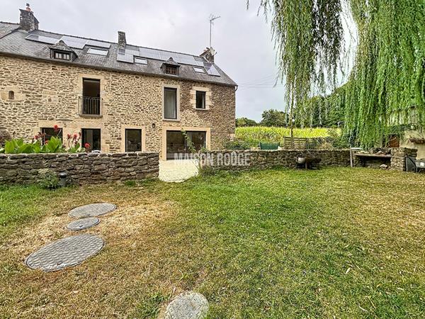 Maison en pierre à vendre à Plouër-sur-Rance 3 chambres, grenier aménageable, grand terrain arboré et fort potentiel