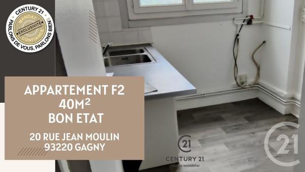 Appartement F2 à vendre  2 pièces - 39,82 m2 GAGNY - 93