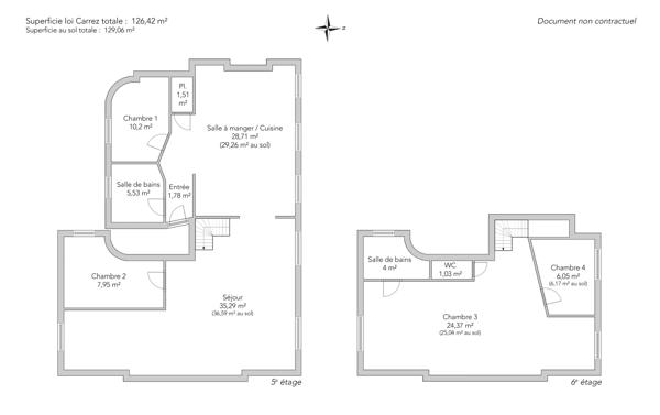 Appartement Paris 18 e - LAMARCK-CAULAINCOURT / RUE FRANCOEUR