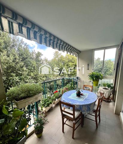 Spacieux T3 avec grande terrasse, balcon et double garage