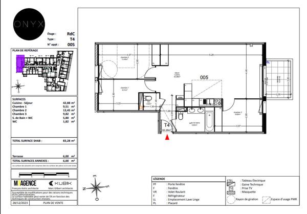 Appartement 4 pièces 83.28 m2