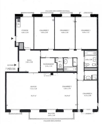 Appartement à vendre 6 pièces 155 m² Versailles